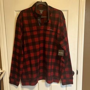 Eddie Bauer buffalon plaid fleece lined pullover